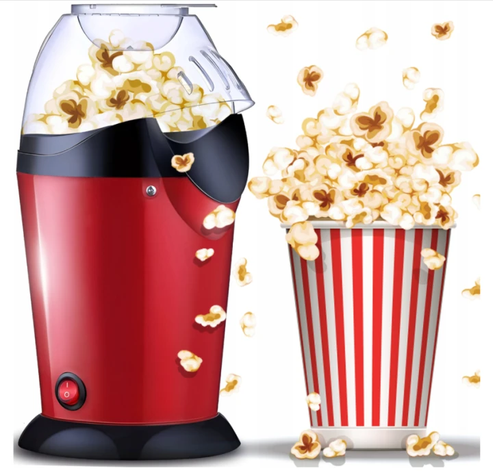 maszyna do popcornu czerwona w kształcie kielicha