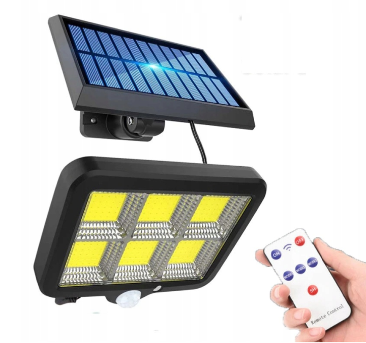 halogen led solarny czarny